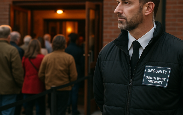Security Guard at event guarding protection and safety